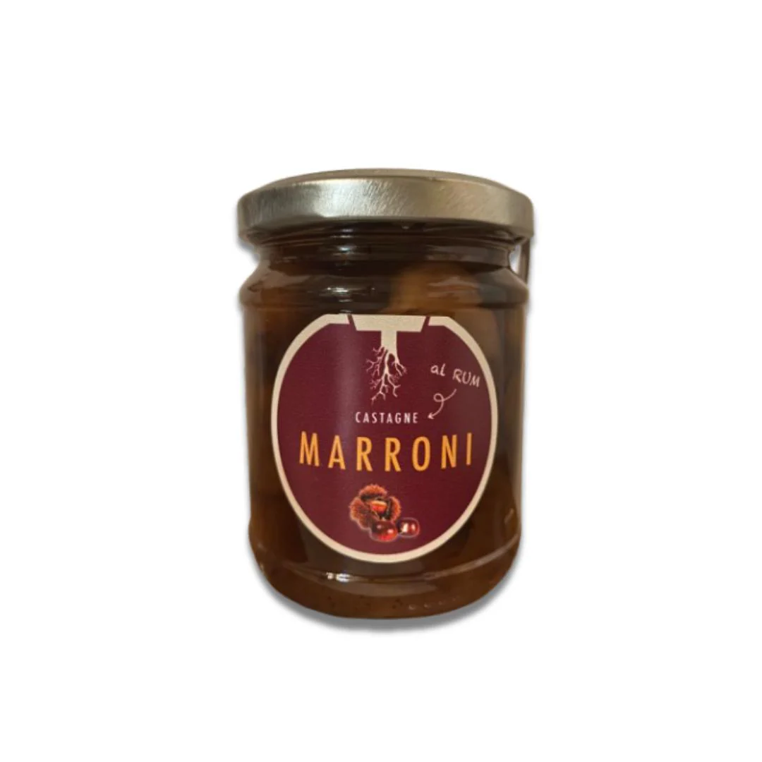 Marroni canditi al rum, confezione originale Tricomi
