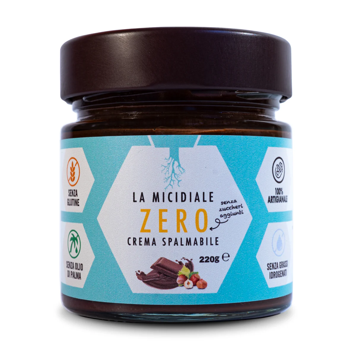 La Micidiale Zero, crema spalmabile di nocciole e cacao
